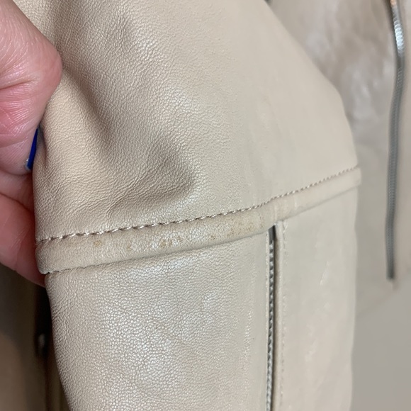 Vince Lamb Leather Moto Asymmetrical Jacket Size L - Picture 9 of 16